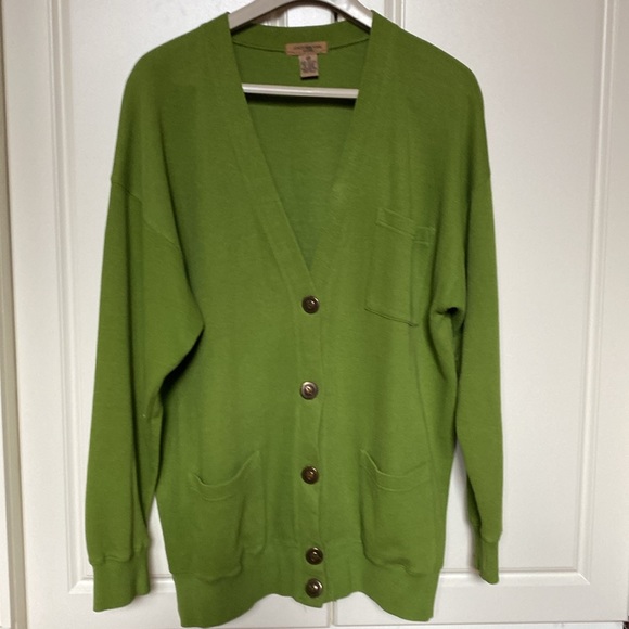 VINTAGE JONES NEW YORK SPORT CARDIGAN 100% COTTON SWEATER. - Picture 3 of 10